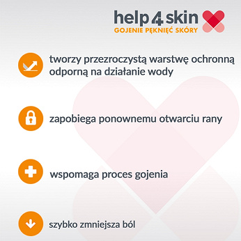Help4Skin, plaster w żelu wspomagający gojenie pęknięć skóry, 7 ml