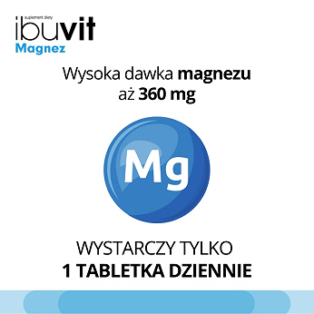 Ibuvit Magnez, tabletki z magnezem dla młodzieży i dorosłych, 30 szt.