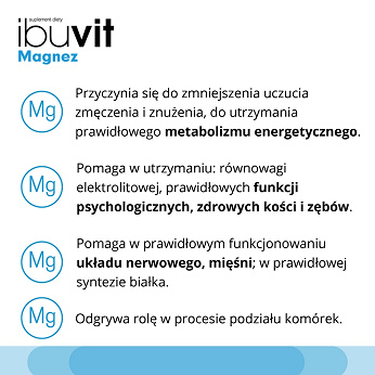 Ibuvit Magnez, tabletki z magnezem dla młodzieży i dorosłych, 30 szt.