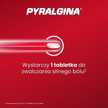 Pyralgina 500 mg, tabletki na ból o dużym nasileniu i gorączkę, 50 szt.