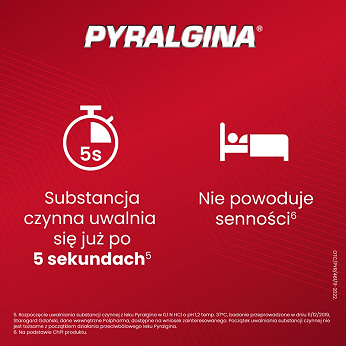 Pyralgina 500 mg, tabletki na ból o dużym nasileniu i gorączkę, 50 szt.