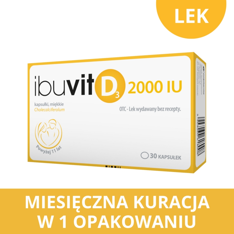 Ibuvit D3 2000 IU , kapsułki z witaminą D3, 30 szt.