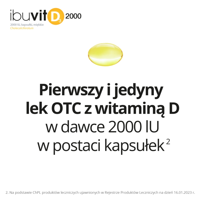 Ibuvit D3 2000 IU, kapsułki z witaminą D, 60 szt.