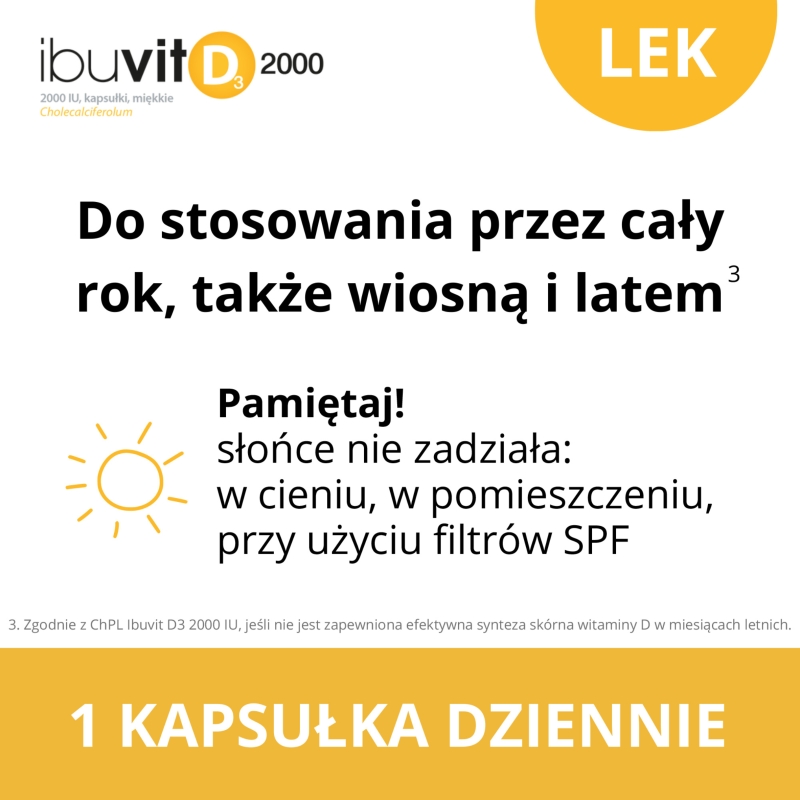 Ibuvit D3 2000 IU, kapsułki z witaminą D, 60 szt.