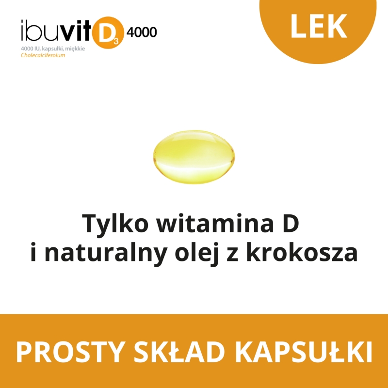 Ibuvit D3 4000 IU , kapsułki z witaminą D, 60 szt.