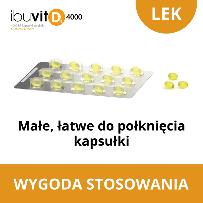 Ibuvit D3 4000 IU , kapsułki z witaminą D, 60 szt.