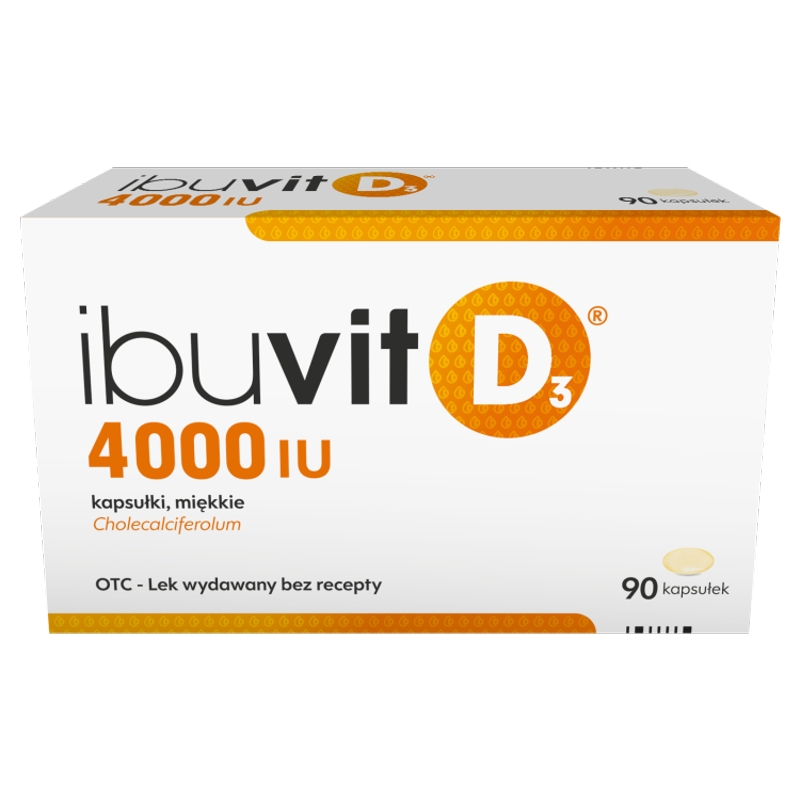 Ibuvit D3 4000 IU , kapsułki z witaminą D3, 90 szt.