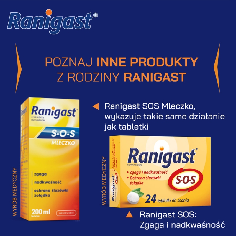 Famotydyna Ranigast , tabletki na zgagę i niestrawność, 20 szt.