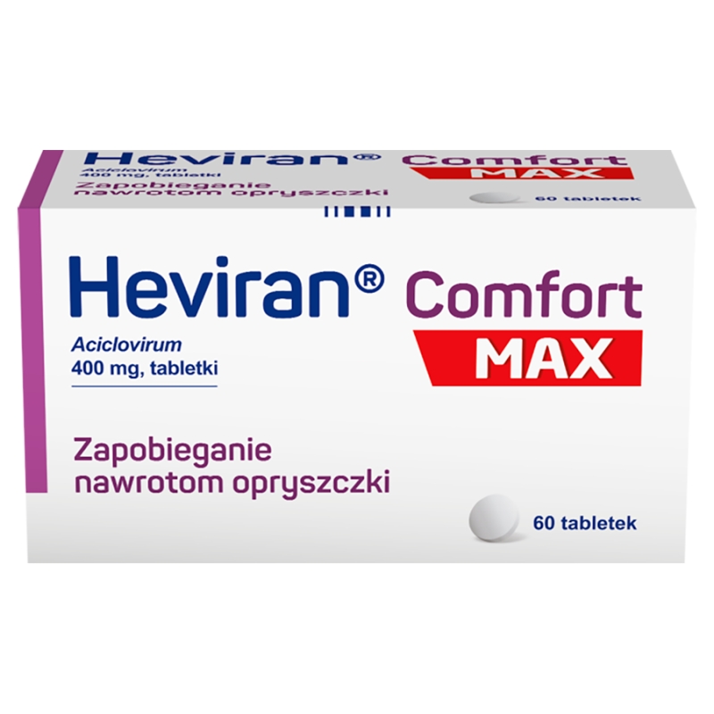 Heviran Comfort Max tabl. 400 mg, 60 tabletek powlekanych