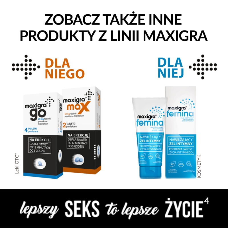 Maxigra Go, tabletki na potencję, 0,025 g, 8 szt.