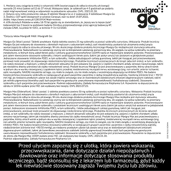 Maxigra Go, tabletki na potencję, 0,025 g, 8 szt.