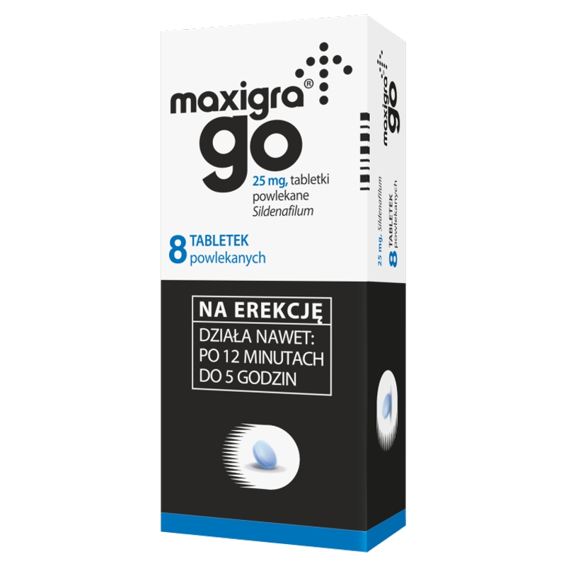 Maxigra Go, tabletki na potencję, 0,025 g, 8 szt.