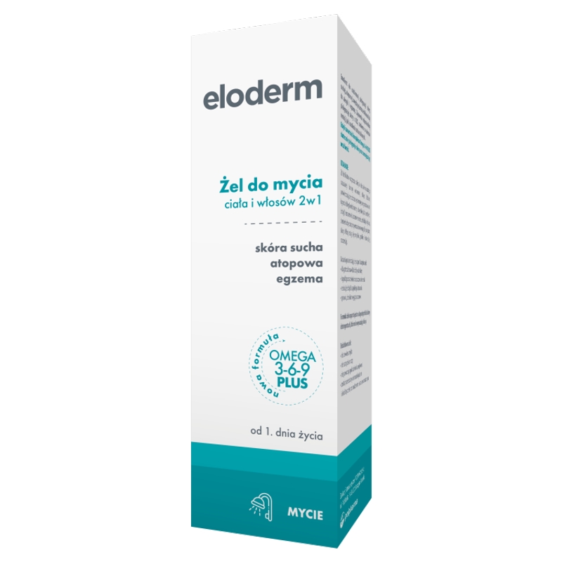 Eloderm żel do mycia ciała i włosów 2 w 1, 200 ml