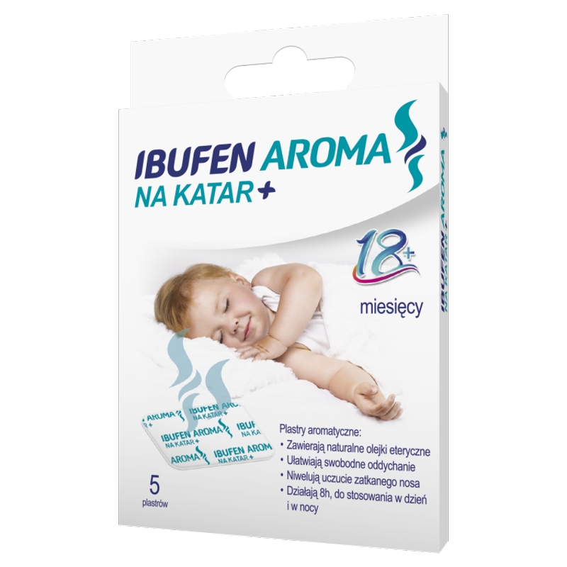 Ibufen Aroma 18M+ plastry aromatyczne na katar, 5 szt.