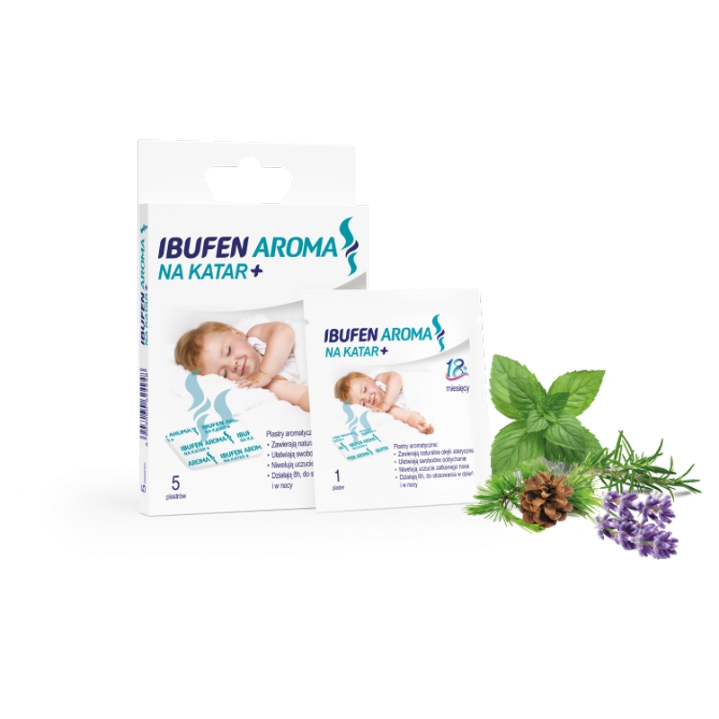 Ibufen Aroma 18M+, plastry aromatyczne na katar, 5 szt.