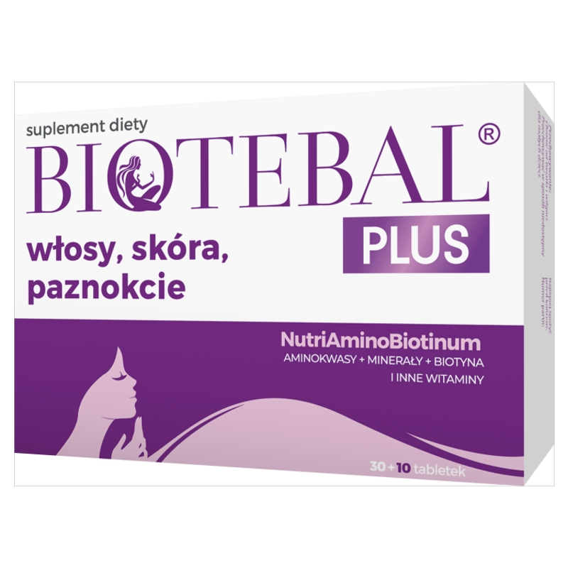 Biotebal Plus Włosy, Skóra, Paznokcie, 40 tabeltek