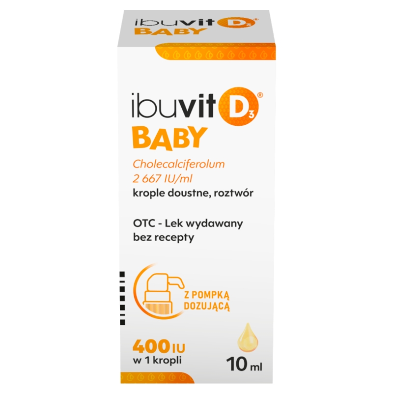 Ibuvit D3 Baby, 2 667 IU/ml, krople doustne, 10 ml