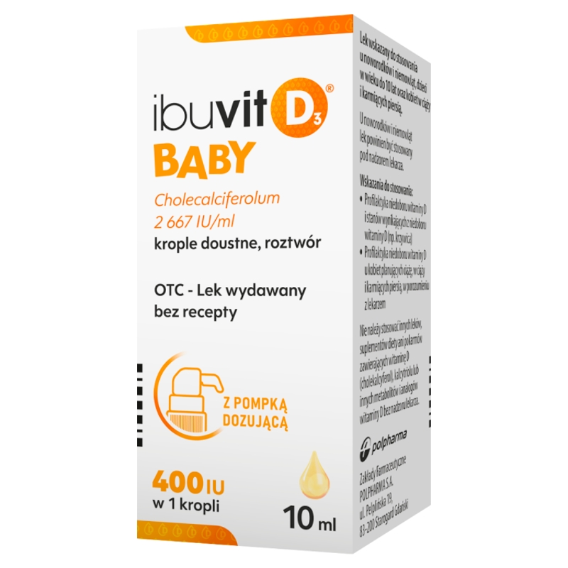 Ibuvit D3 Baby, 2 667 IU/ml krople doustne, 10 ml