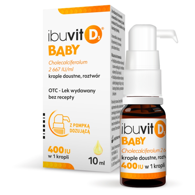 Ibuvit D3 Baby, 2 667 IU/ml, krople doustne, 10 ml