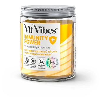 Vit Vibes Immunity Power, żelki o smaku marakui i cytryn, 60 szt.