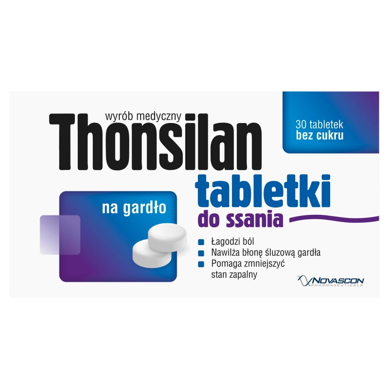 Thonsilan, tabletki do ssania na stany zapalne gardła, 30 szt.