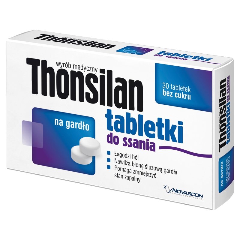 Thonsilan, tabletki do ssania na stany zapalne gardła, 30 szt.