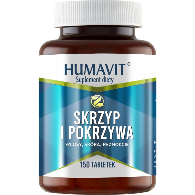 Humavit Skrzyp i Pokrzywa tabletki z ekstraktem ze skrzypu polnego i pokrzywy, drożdże piwowarskie, 150 szt.