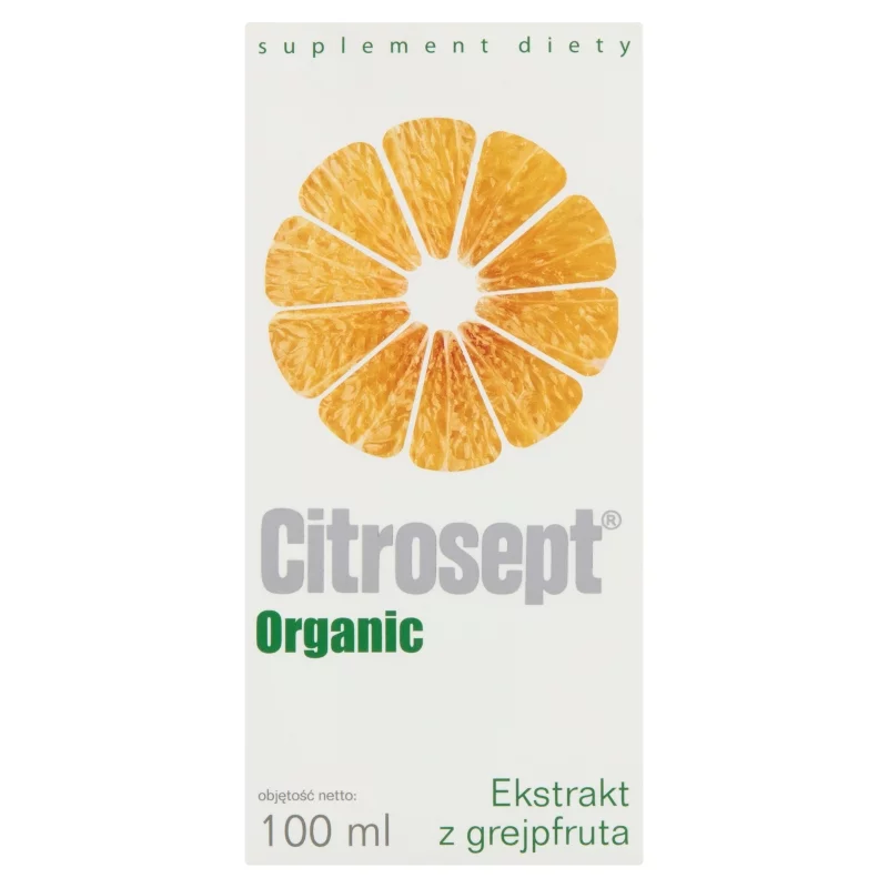 Citrosept Organic krople ze składnikami wspierającymi w przeziębieniu z ekstraktem z grejpfruta, 100 ml
