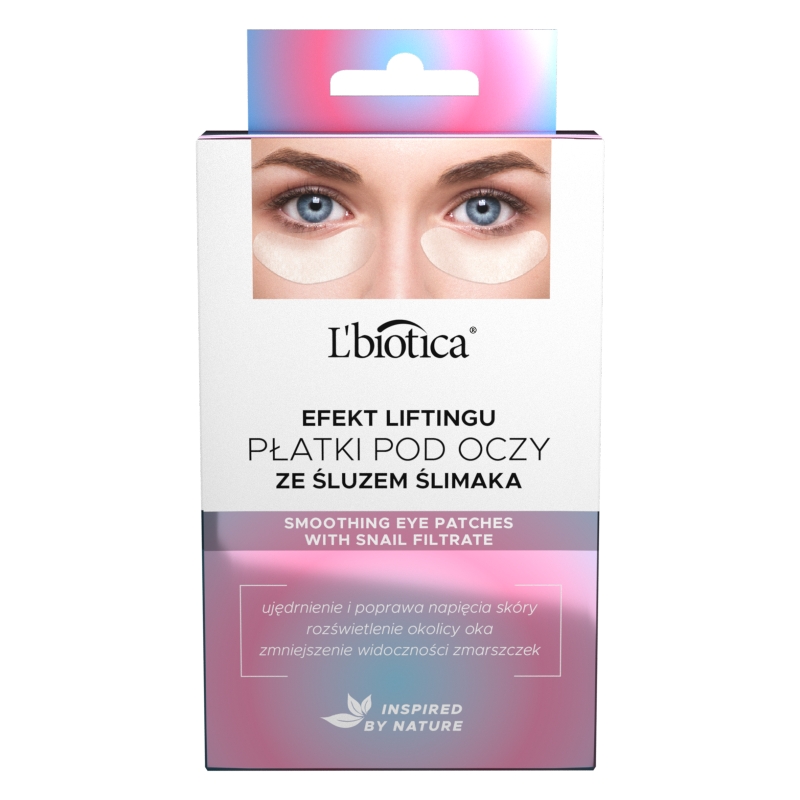 L'biotica Odmładzające płatki , pod oczy ze śluzem ślimaka, 3 pary