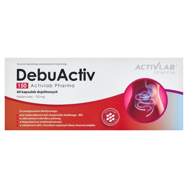 DebuActiv 150 kapsułki wspierające w biegunkach, 60 szt.