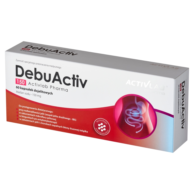 DebuActiv 150, kapsułki wspierające w biegunkach, 60 szt.