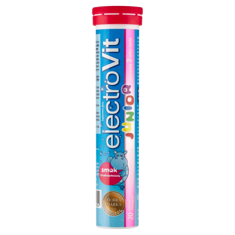 ElectroVit Junior  elektrolity dla dzieci o smaku truskawkowym, 20 szt.