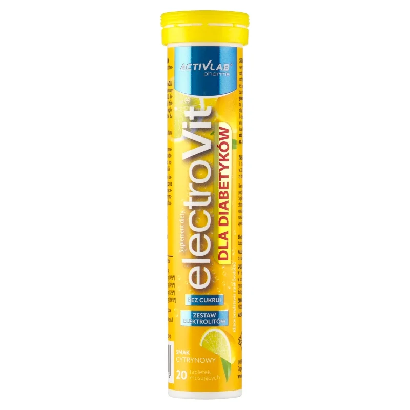 ElectroVit  elektrolity dla diabetyków o smaku cytrynowym, 20 szt.