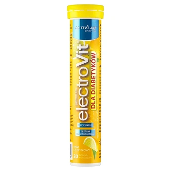 ElectroVit , elektrolity dla diabetyków o smaku cytrynowym, 20 szt.