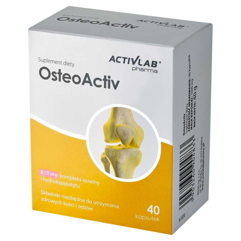 OsteoActive, kapsułki ze składnikami wspomagającymi utrzymanie zdrowych kości i zębów, 40 szt.