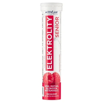 Activlab Elektrolity Senior , smak malinowy, 20 tabletek musujących