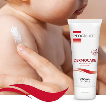 Emolium Dermocare, emulsja do ciała do skóry suchej, wrażliwej i skłonnej do alergii, 200 ml