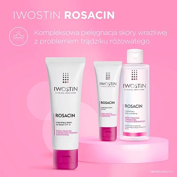 Iwostin Rosacin, krem na dzień do cery z problemem trądziku różowatego, SPF 15, 40 ml