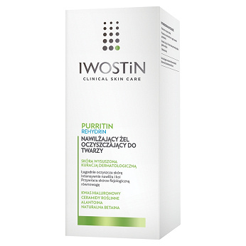 Iwostin Purritin Rehydrin, nawilżający żel do mycia twarzy, 150 ml