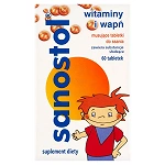 Sanostol tabletki musujące do ssania dla dzieci i młodzieży z witaminami i wapniem, 60 szt.