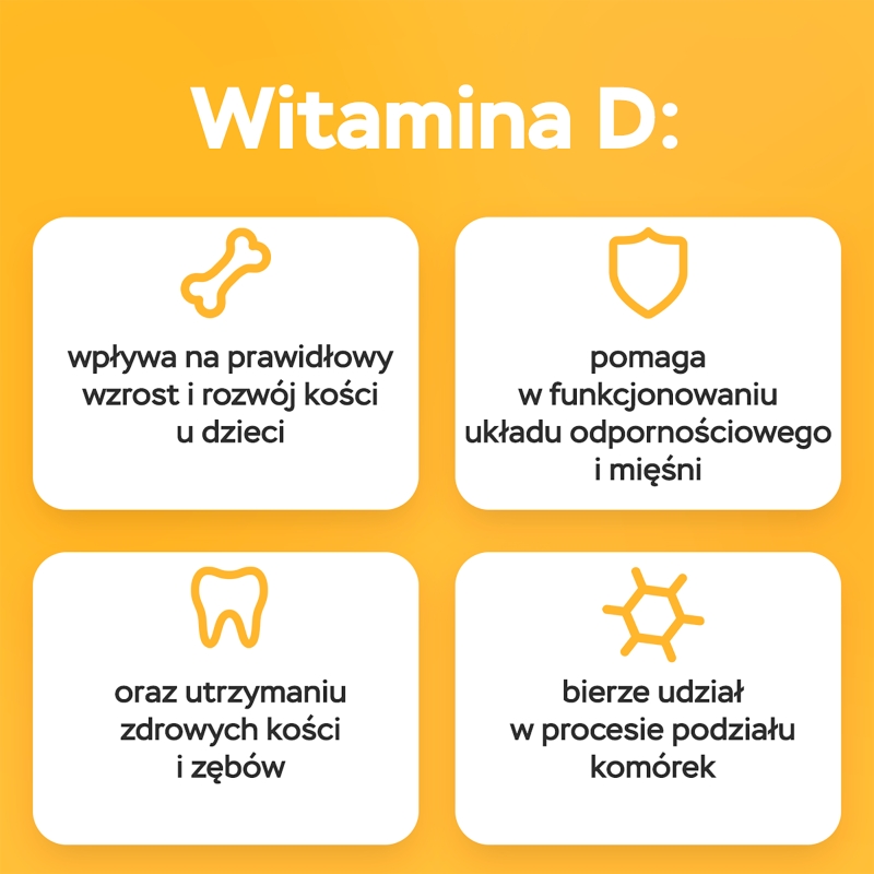 Vitrum D3 Forte 2000 j.m., kapsułki z witaminą D3 wspierającą odporność, 60 szt.