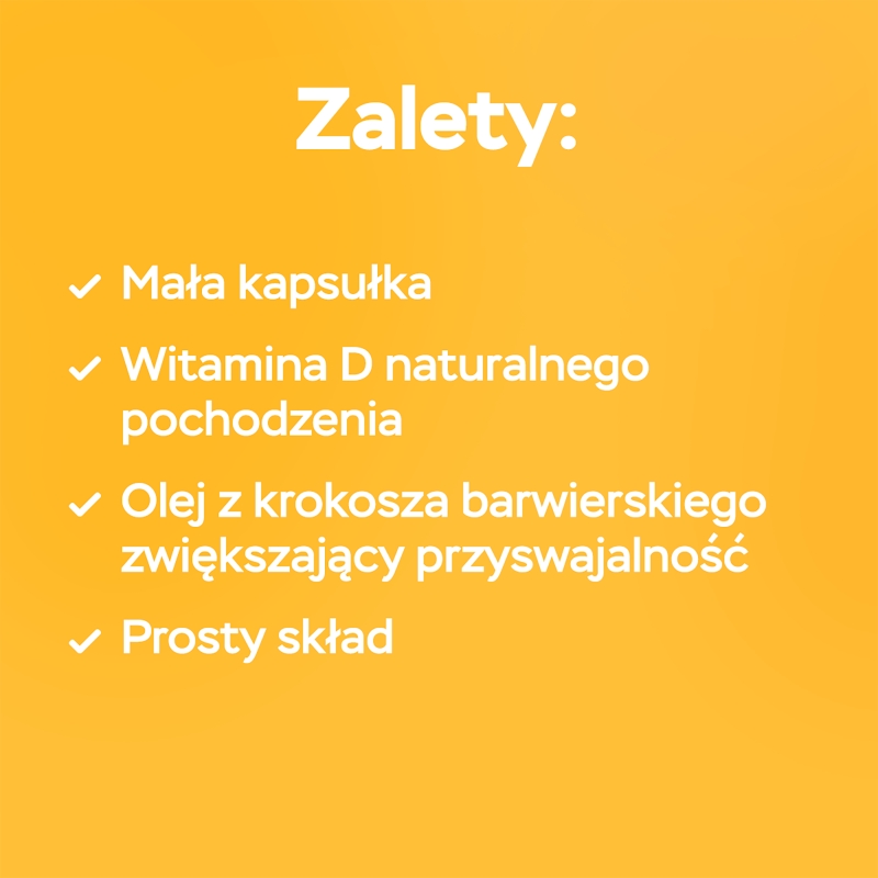 Vitrum D3 Forte 2000 j.m., kapsułki z witaminą D3 wspierającą odporność, 120 szt.