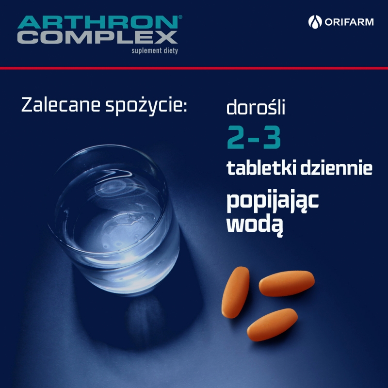 Arthron Complex , tabletki ze składnikami wspierającymi tkankę chrzęstną, 60 szt.