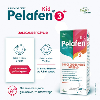 Pelafen Kid 3+, syrop ze składnikami wspomagającymi odporność, 100 ml