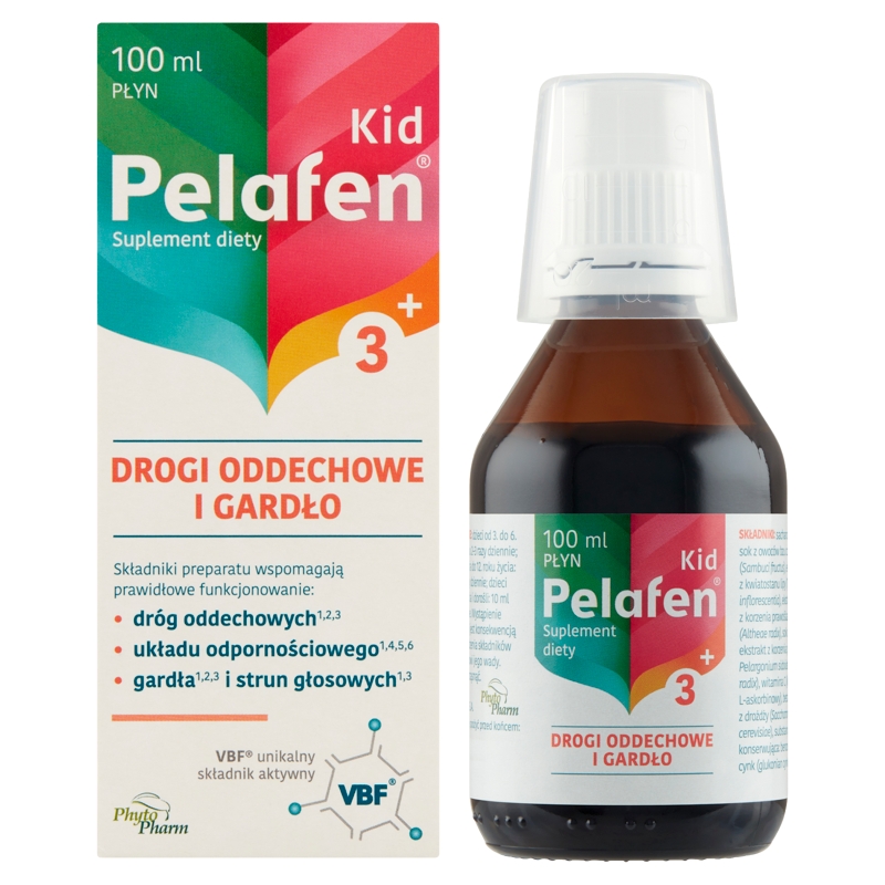 Pelafen Kid 3+, syrop ze składnikami wspomagającymi odporność, 100 ml