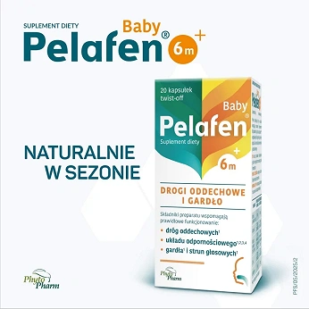 Pelafen Baby 6m+, kapsułki twist-off ze składnikami wspomagającymi odporność dla dzieci, 20 szt.