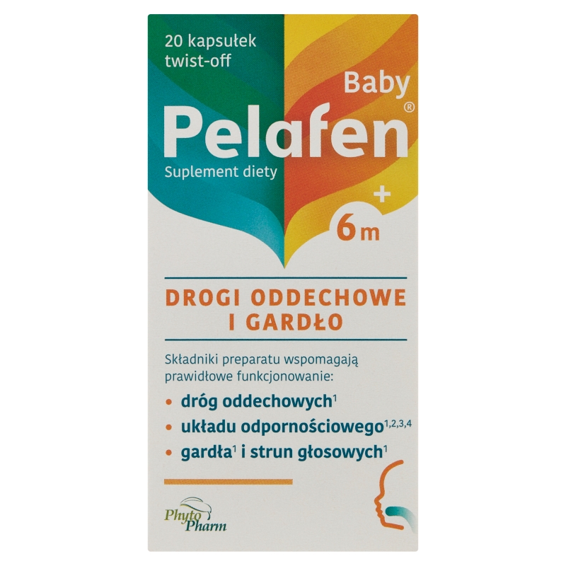 Pelafen Baby 6m+, kapsułki twist-off ze składnikami wspomagającymi odporność dla dzieci, 20 szt.
