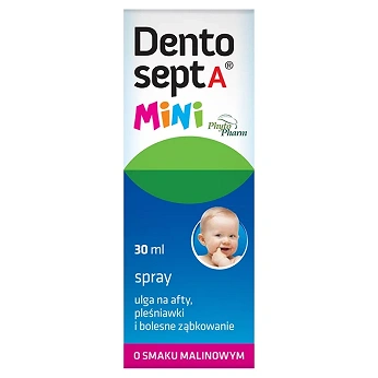 Dentosept A Mini, spray na afty, pleśniawki i bolesne ząbkowanie, 30 ml