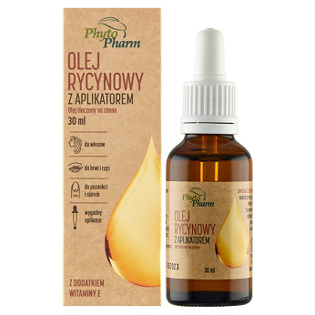 Olej rycynowy, butelka z aplikatorem, 30 ml