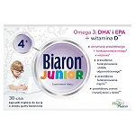 Bioaron Junior, kapsułki do żucia ze składnikami wspierającymi odporność dla dzieci o smaku owocowej gumy balonowej, 30 szt.